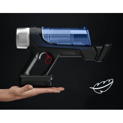 Rowenta - Aspirador vertical com mopa X-FORCE FLEX ANIMAL AQUA AUTO 4em1 250W/25,2V 2500 mAh preto/azul