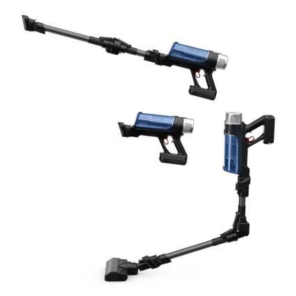 Rowenta - Aspirador vertical com mopa X-FORCE FLEX ANIMAL AQUA AUTO 4em1 250W/25,2V 2500 mAh preto/azul