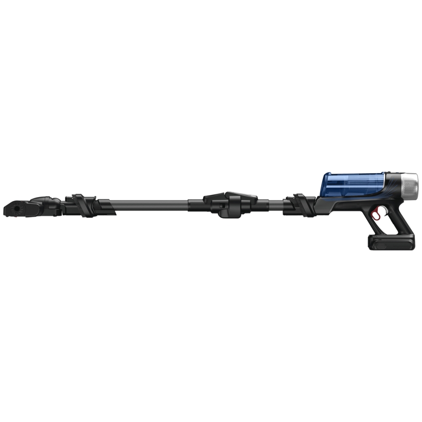 Rowenta - Aspirador vertical com mopa X-FORCE FLEX ANIMAL AQUA AUTO 4em1 250W/25,2V 2500 mAh preto/azul