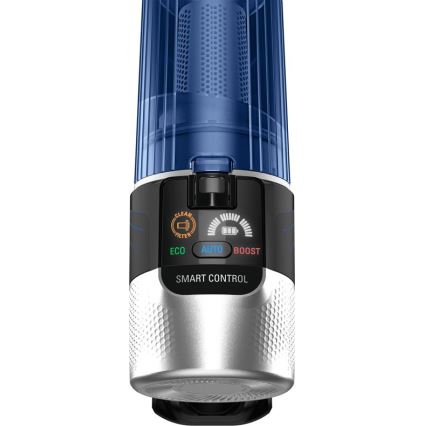Rowenta - Aspirador vertical com mopa X-FORCE FLEX ANIMAL AQUA AUTO 4em1 250W/25,2V 2500 mAh preto/azul