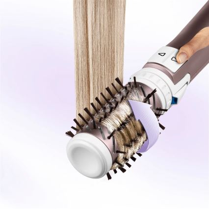 Rowenta - Escova rotativa para o cabelo PREMIUM CARE 1000W/230V rosa/branco