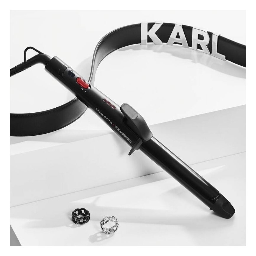 Rowenta - Ferro de frisar KARL LAGERFELD 47W/230V preto