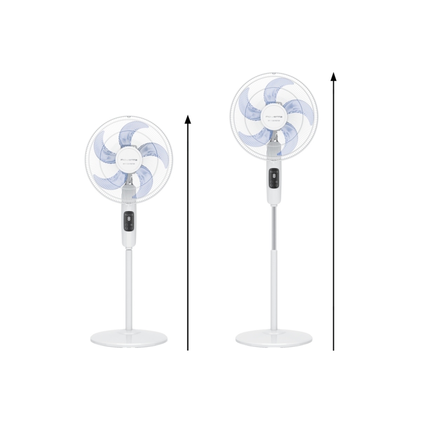 Rowenta - Ventilador de pé TURBO SILENCE 55 W/230 V 147 cm branco + controlo remoto
