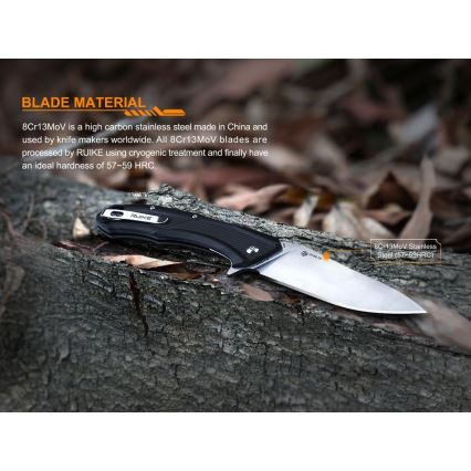 Ruike RUD198PB - Canivete dobrável 23,1 cm preto
