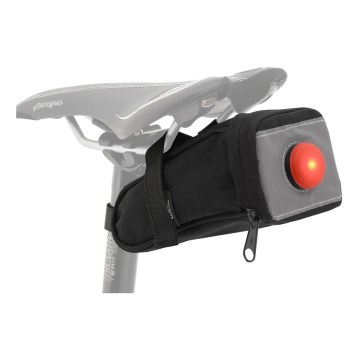 Saco de bicicleta para debaixo do selim 0,5 l com iluminação LED traseira