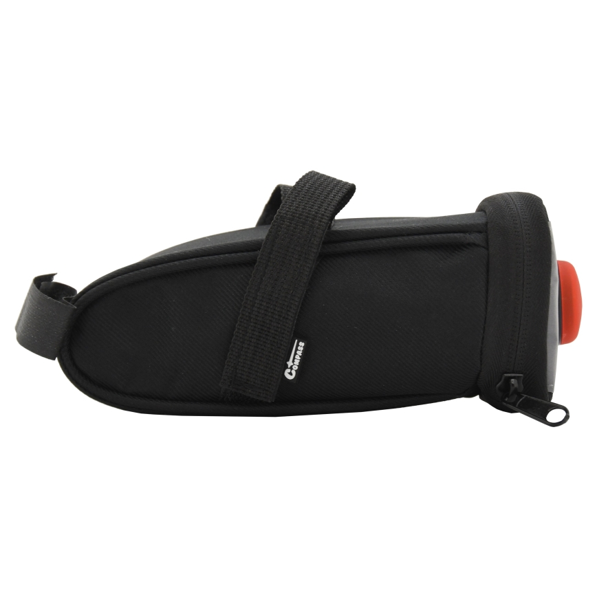 Saco de bicicleta para debaixo do selim 0,5 l com iluminação LED traseira