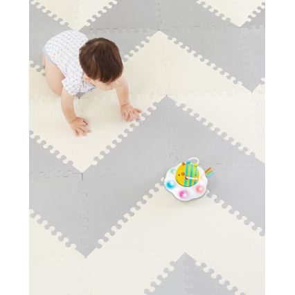 Saltar Hop - Puzzle de espuma 72pcs cinzento/ bege