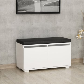 Sapateira DRAGO 42x80 cm branco/preto