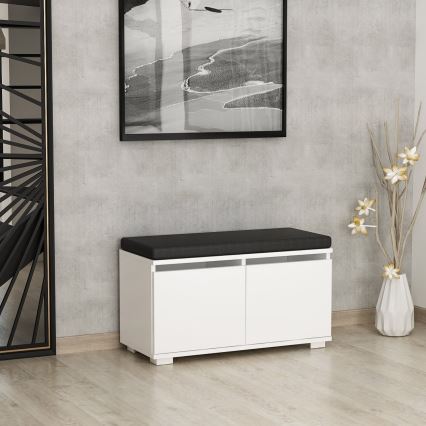 Sapateira DRAGO 42x80 cm branco/preto