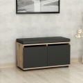 Sapateira DRAGO 42x80 cm preto/nogueira