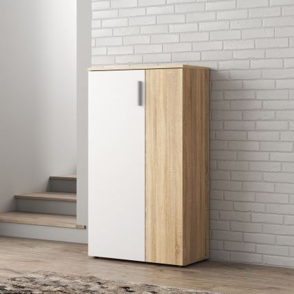 Sapateira ETON carvalho sonoma/branco