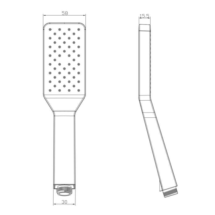 Sapho - Chuveiro de mão com sistema de limpeza automática cromado brilhante