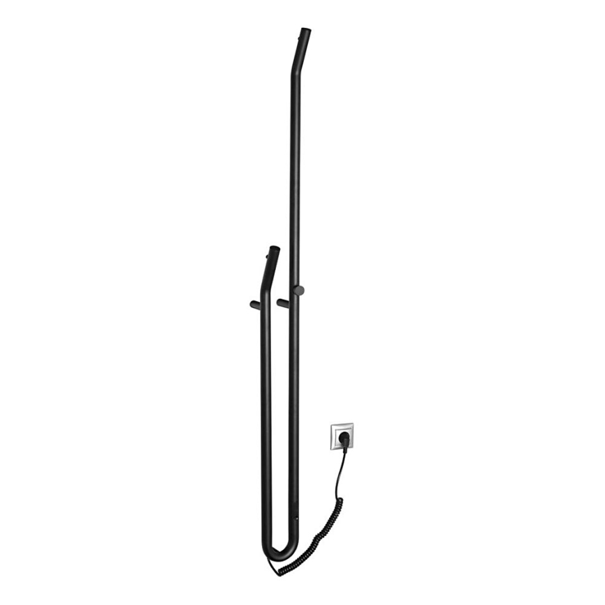Sapho - Secador de toalhas elétrico com temporizador DUOPASSO 45W/230V 170 cm mate preto
