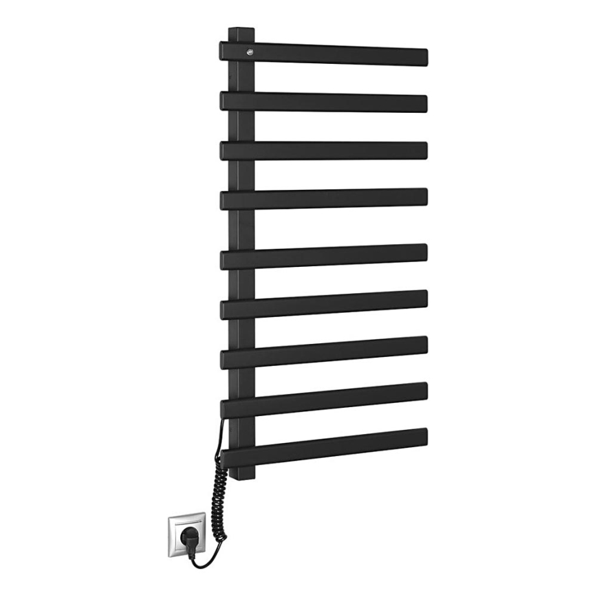 Sapho - Toalheiro elétrico ELCOR 128W/230V 92 cm mate preto esquerda