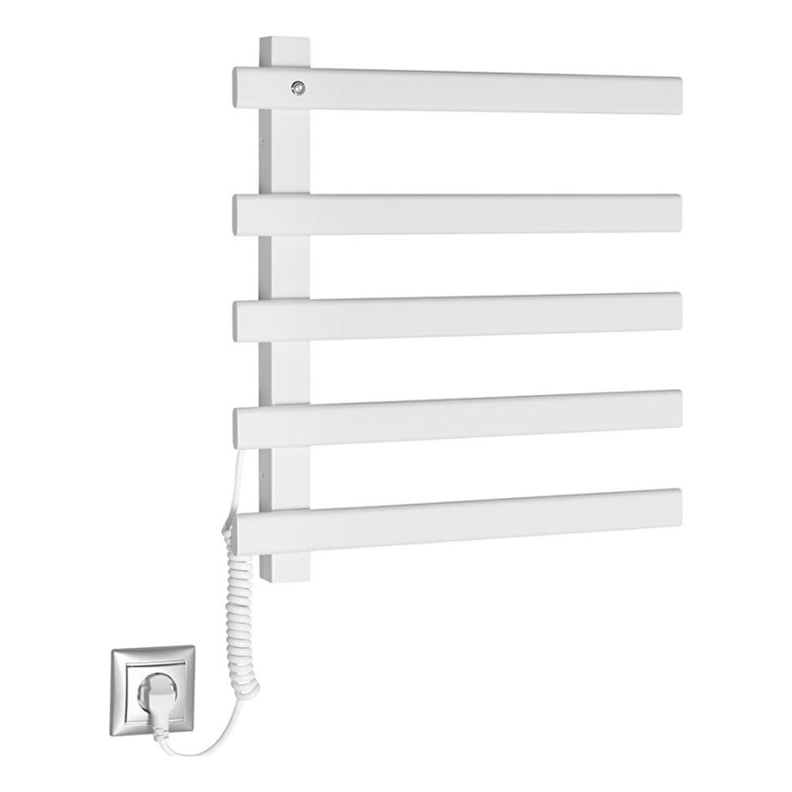 Sapho - Toalheiro elétrico ELCOR 63W/230V 52 cm branco mate esquerda
