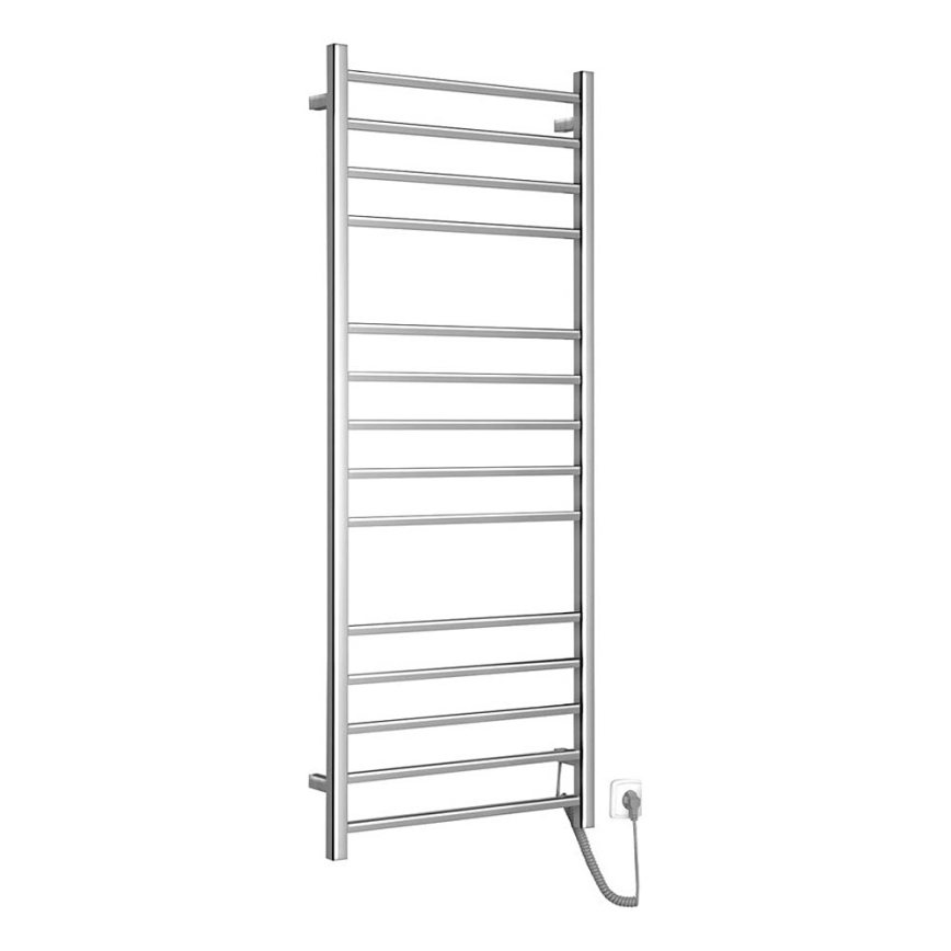 Sapho - Toalheiro elétrico ESKINADO 130W/230V 150 cm cromado brilhante direita angular