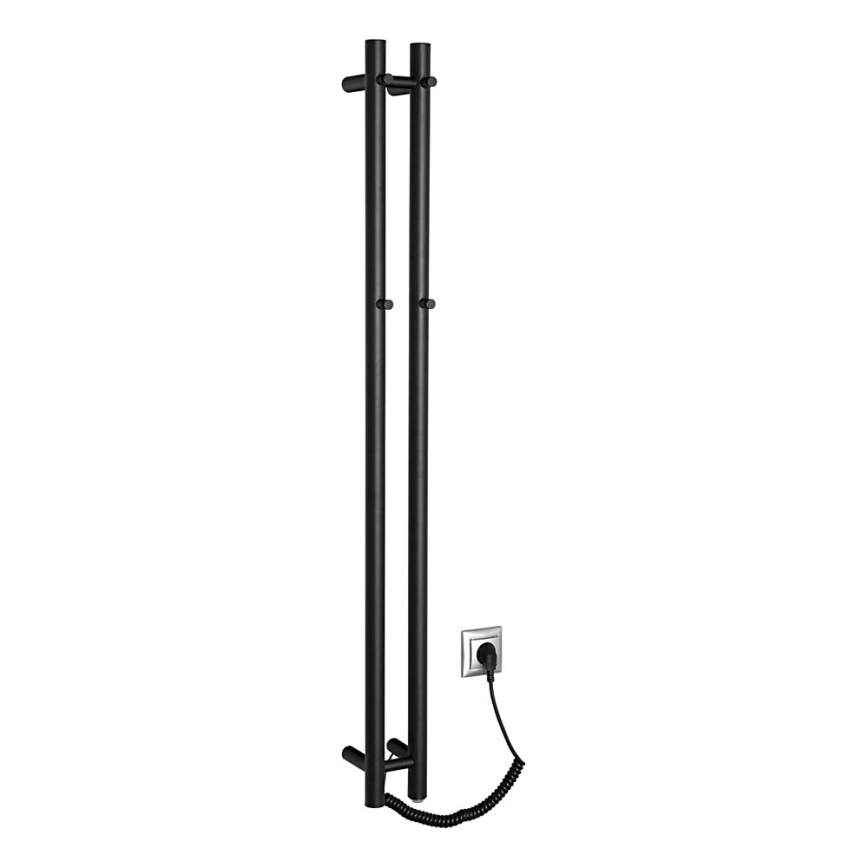 Sapho - Toalheiro elétrico PAPINADO 40W/230V 120 cm mate preto