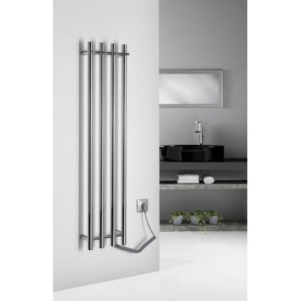 Sapho - Toalheiro elétrico PAPINADO 85W/230V 120 cm cromado brilhante direita