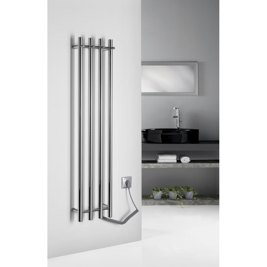 Sapho - Toalheiro elétrico PAPINADO 85W/230V 120 cm cromado brilhante direita