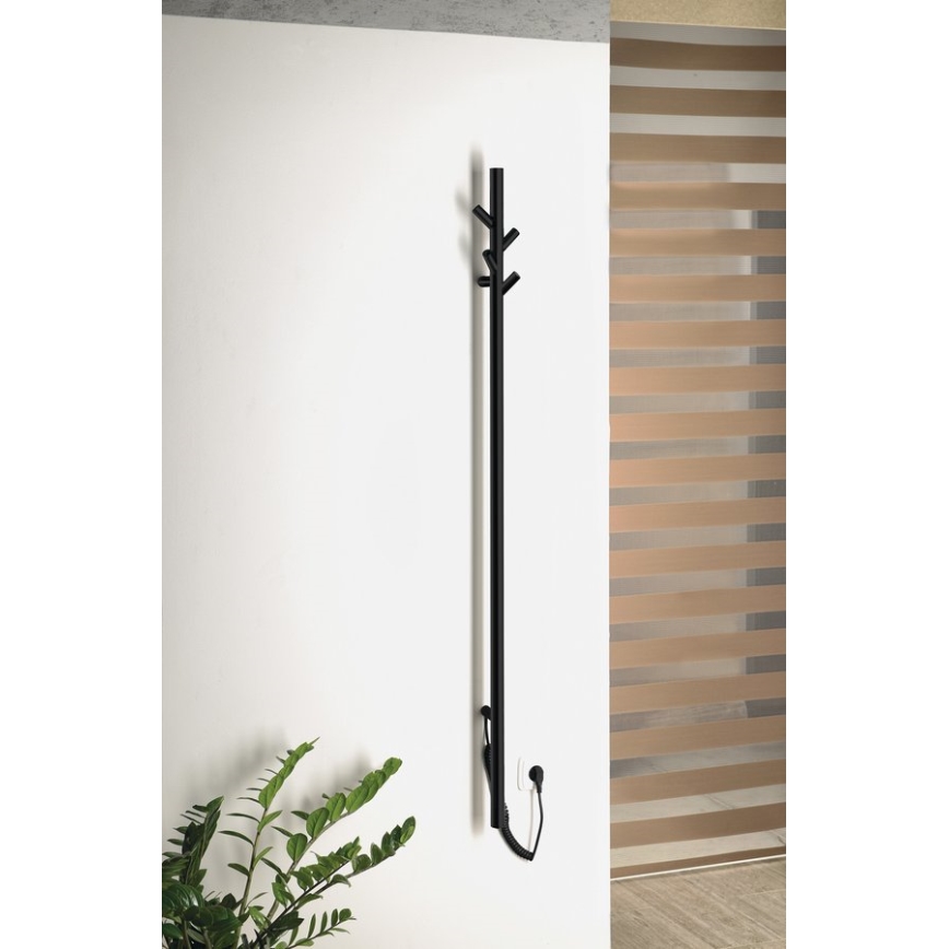 Sapho - Toalheiro elétrico PASADOR 30W/230V 150 cm mate preto