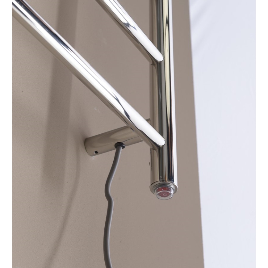Sapho - Toalheiro elétrico REDONDO 130W/230V 150 cm cromado brilhante direita redondo