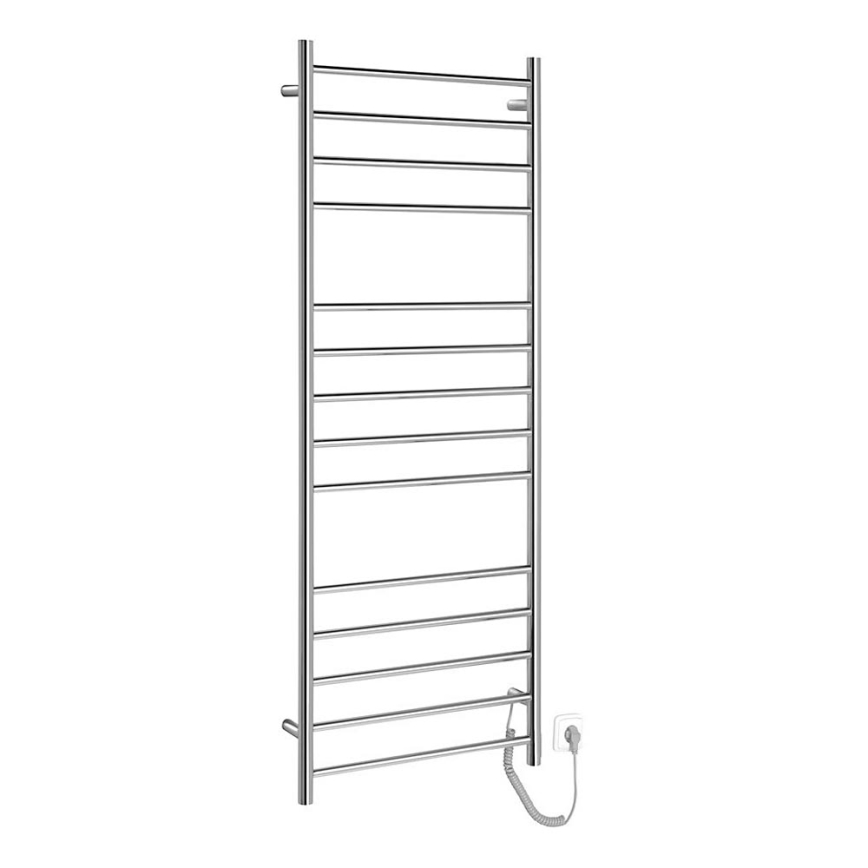 Sapho - Toalheiro elétrico REDONDO 130W/230V 150 cm cromo brilhante direito redondo