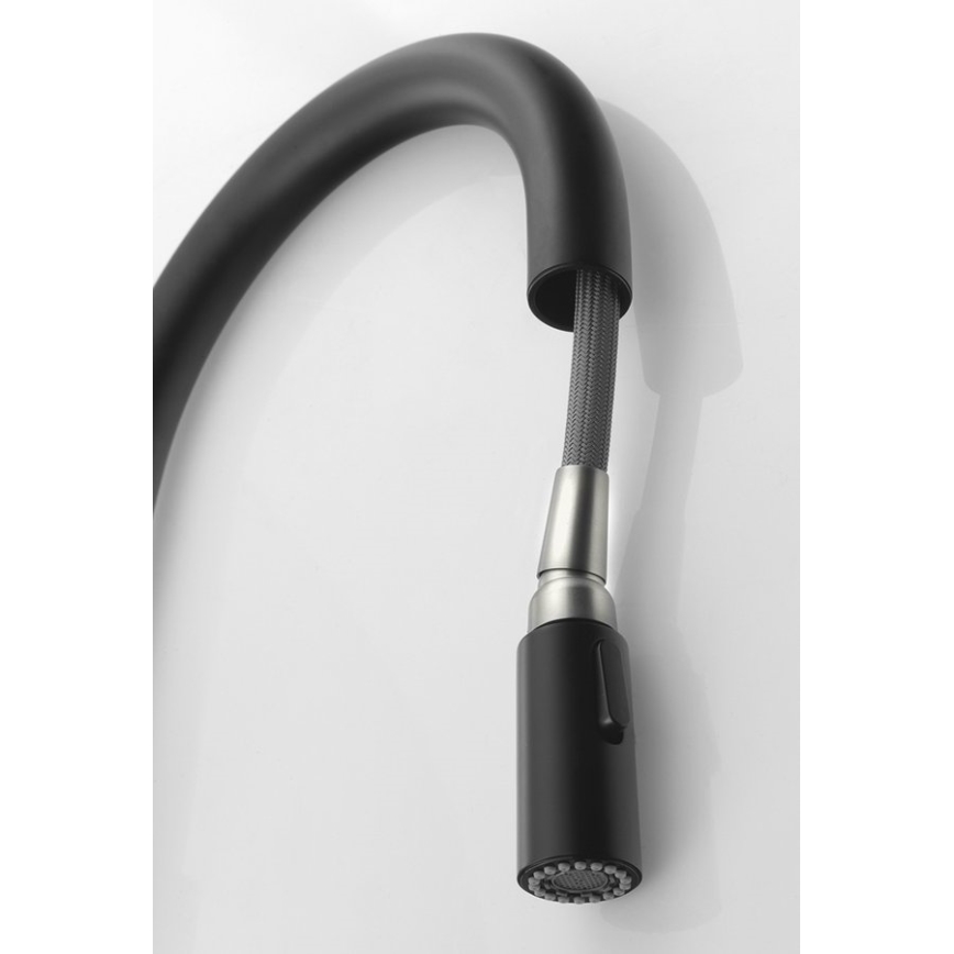Sapho - Torneira de lavatório com pulverizador extensível FLAWO mate preto