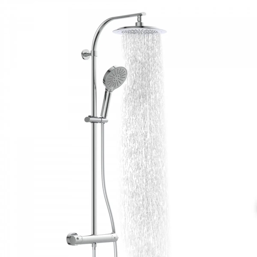Schütte 60046 - Conjunto de duche com misturador termostático MADURA FRESH, cromado brilhante