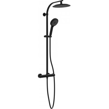 Schütte 60076 - Conjunto de duche com bateria termostática MADURA FRESH preta