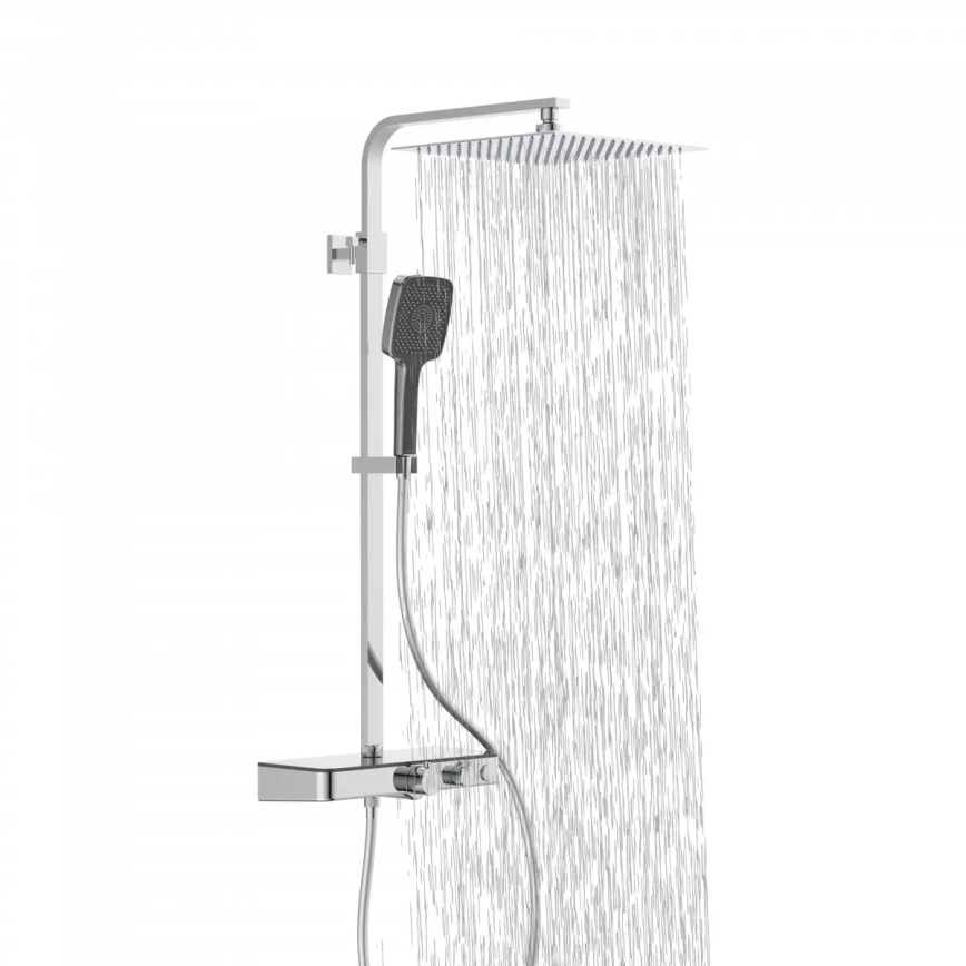 Schütte 60531 - Conjunto de duche com misturador termostático OCEAN, cromado brilhante/antracite