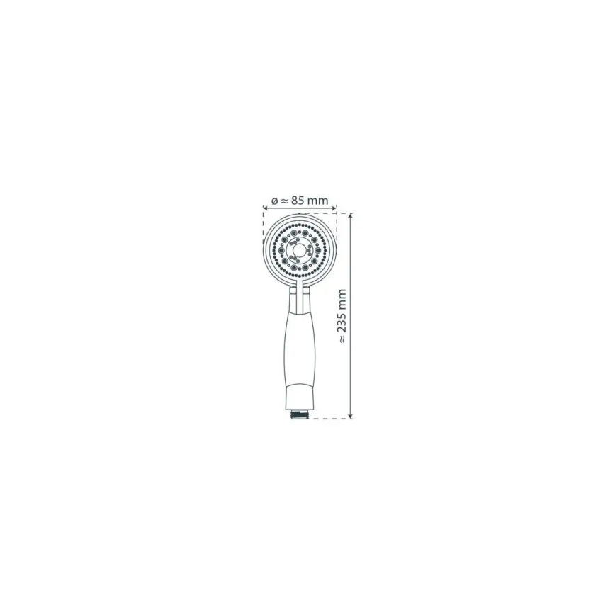 Schütte 60971 - Duche de mão VITAL cromado brilhante/cinzento