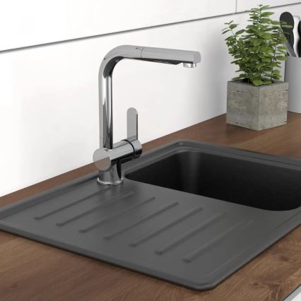 Schütte 79700 - Torneira de cozinha LONDON com bica extraível, acabamento cromado brilhante