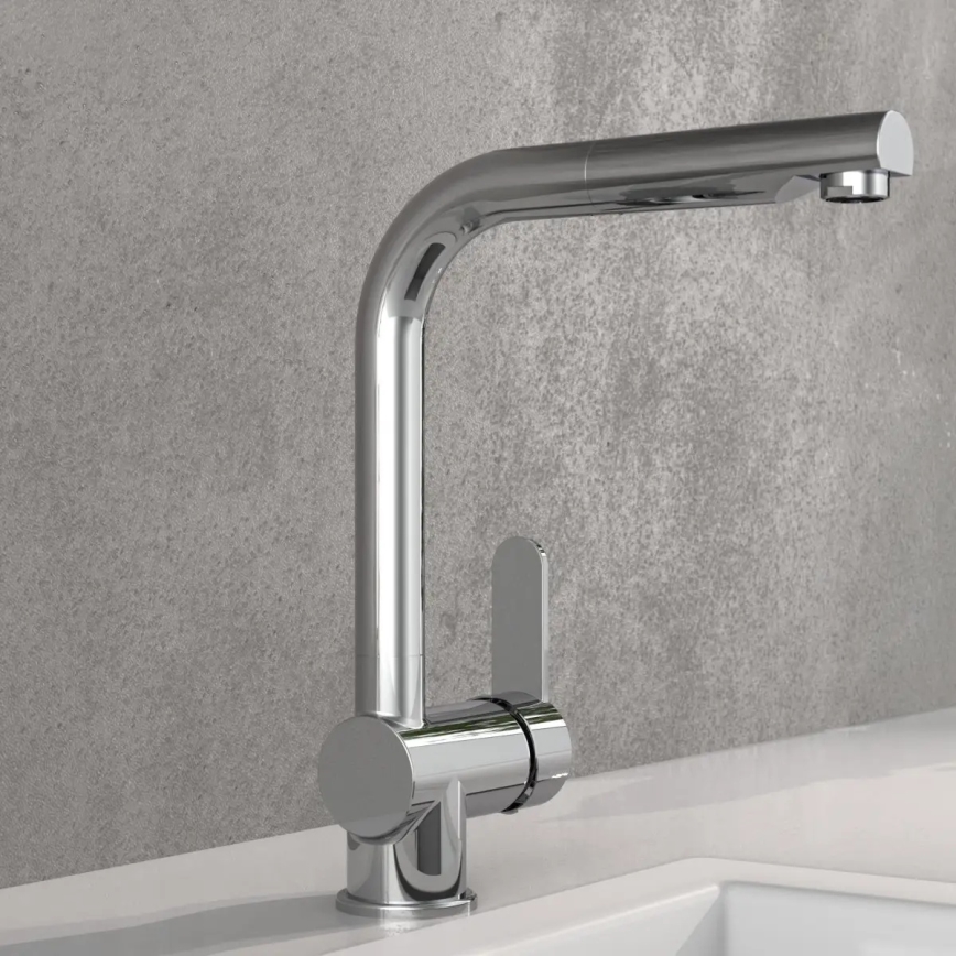Schütte 79700 - Torneira de cozinha LONDON com bica extraível, acabamento cromado brilhante