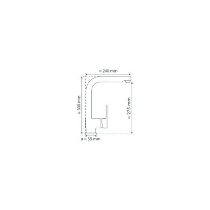 Schütte 79700 - Torneira de cozinha LONDON com bica extraível, acabamento cromado brilhante