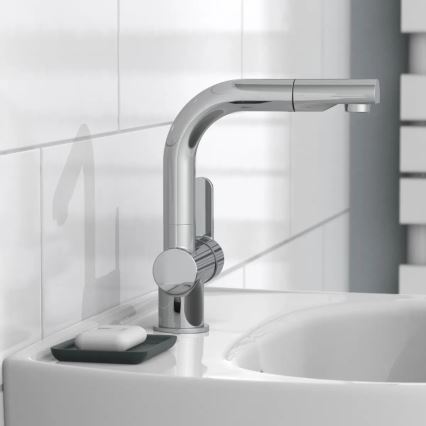 Schütte 79710 - Torneira de cozinha com ducha extraível LONDON cromado brilhante