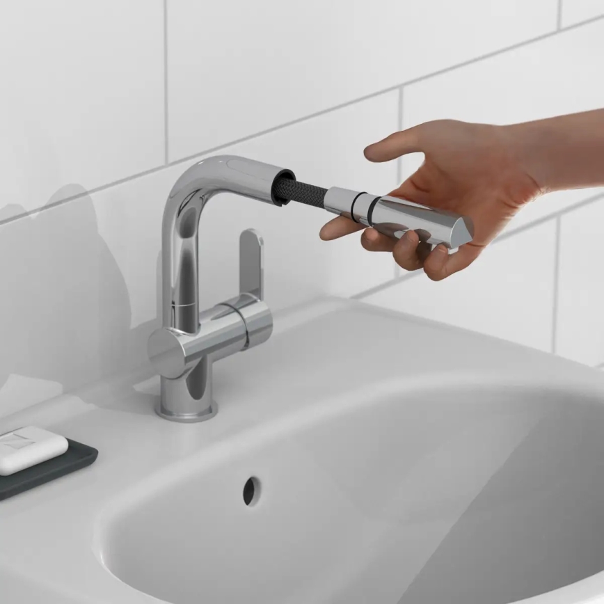 Schütte 79710 - Torneira de cozinha com ducha extraível LONDON cromado brilhante