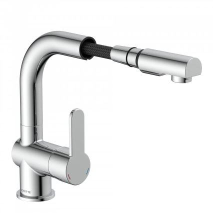 Schütte 79710 - Torneira de cozinha com ducha extraível LONDON cromado brilhante
