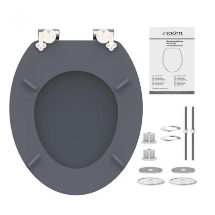 Schütte 80104 - Assento de sanita SPIRIT ANTRACITE SoftClose em MDF