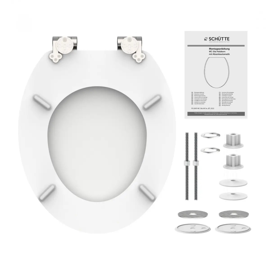 Schütte 84100-A - Tampa de sanita WHITE SoftClose em MDF