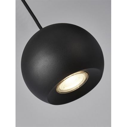 Searchlight - Candelabro suspenso EINDHOVEN 4xGU10/50W/230V preto