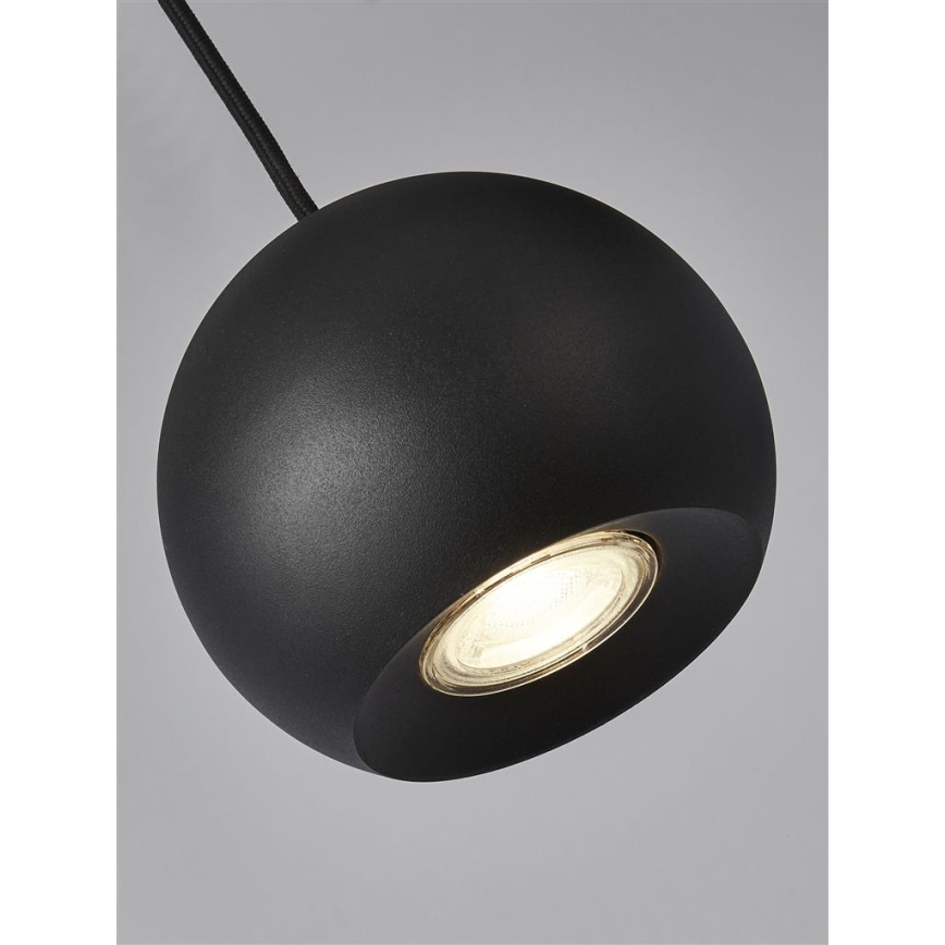 Searchlight - Candelabro suspenso EINDHOVEN 4xGU10/50W/230V preto