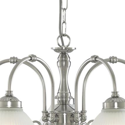 Searchlight - Candeeiro suspenso AMERICAN DINER 5xE14/60W/230V cromado brilhante
