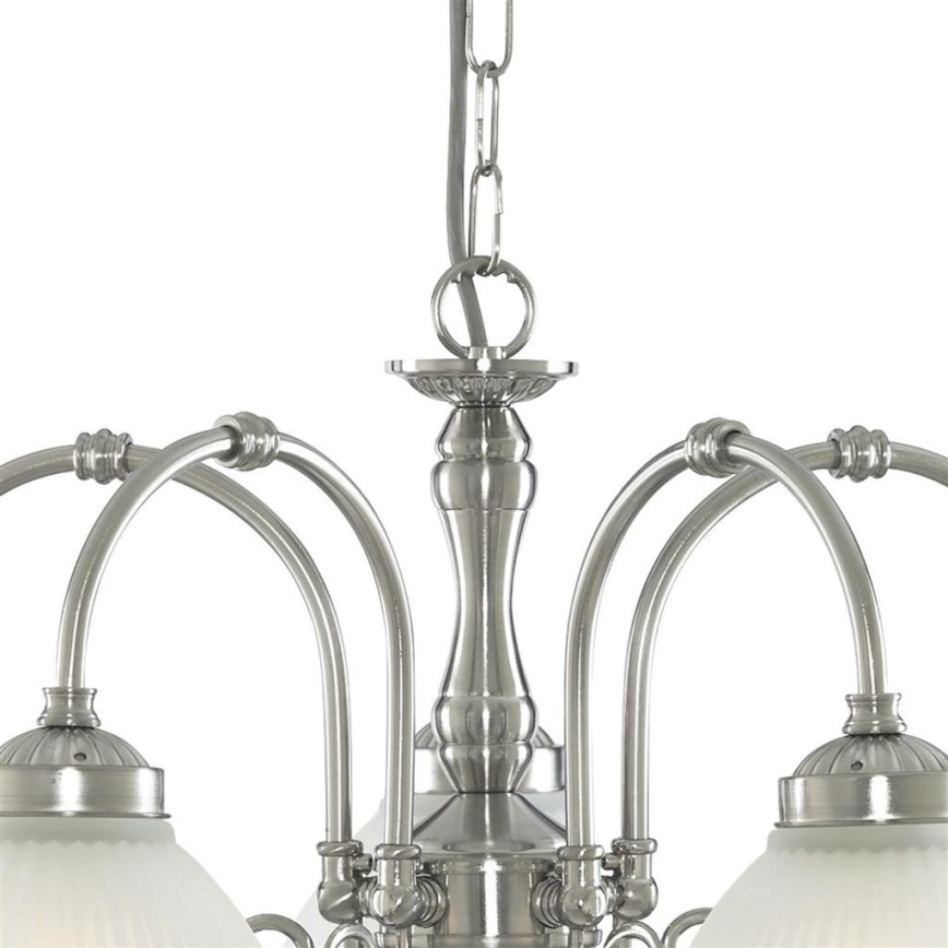 Searchlight - Candeeiro suspenso AMERICAN DINER 5xE14/60W/230V cromado brilhante