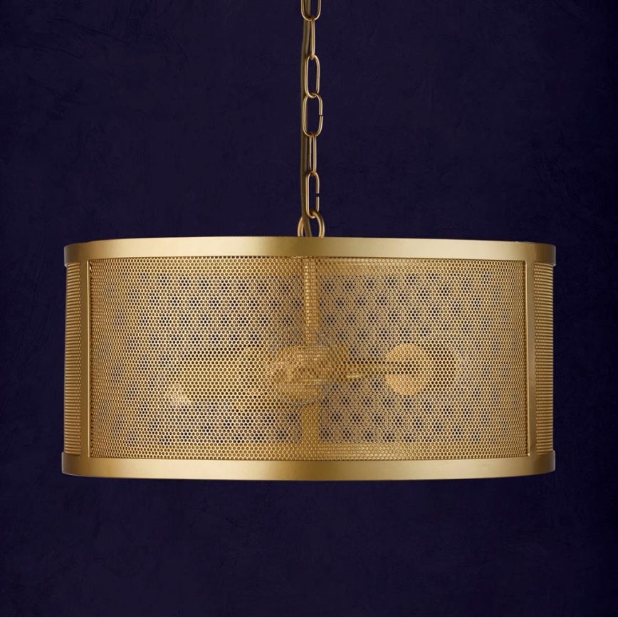 Searchlight - Candelabro numa corrente FISHNET 3xE27/60W/230V dourado