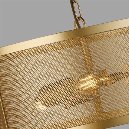 Searchlight - Candelabro numa corrente FISHNET 3xE27/60W/230V dourado
