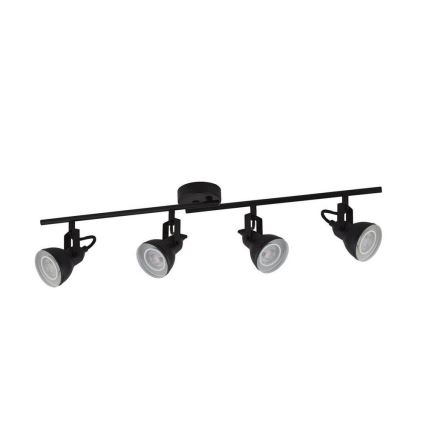 Searchlight - Foco de teto FOCUS 4xGU10/50W/230V preto