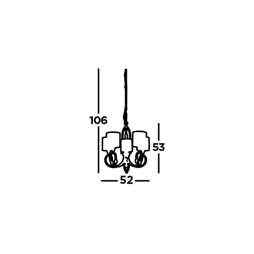 Searchlight - Candelabro suspenso ALBERTO 5xE14/60W/230V
