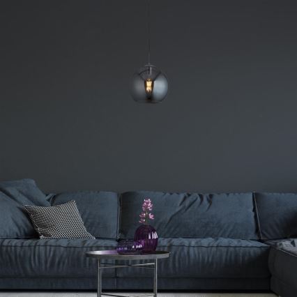 Searchlight - Candelabro num fio BALL 1xE27/60W/230V preto antigo