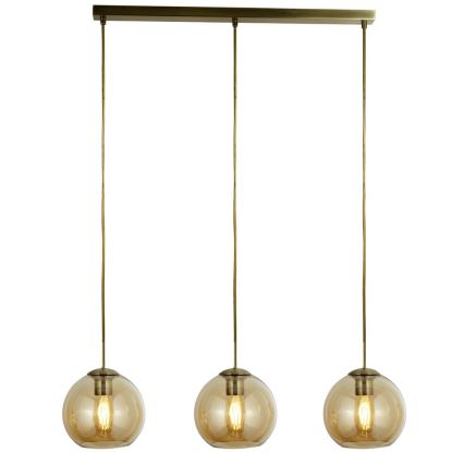 Searchlight - Candelabro num fio PENDANT 3xE27/40W/230V dourado