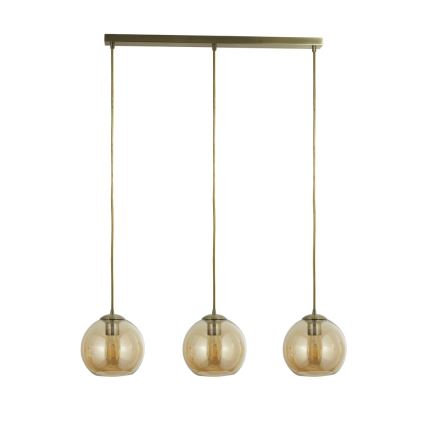 Searchlight - Candelabro num fio PENDANT 3xE27/40W/230V dourado